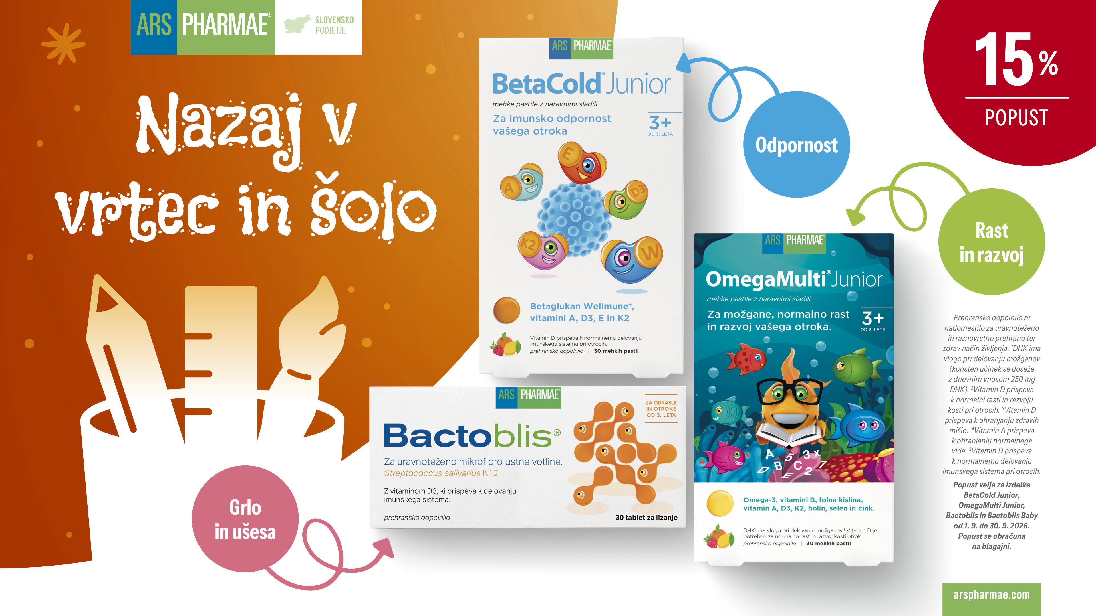 BetaCold, OmegaMulti in Bactoblis za otroke -15%